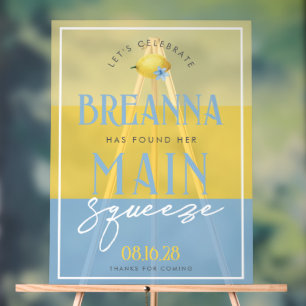 Lemon Main Squeeze 3 Shade Acrylic Welcome Sign