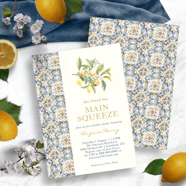 Lemon Main Squeeze Bridal Shower Invitation (Lemon Main Squeeze Bridal Shower Invitation
)