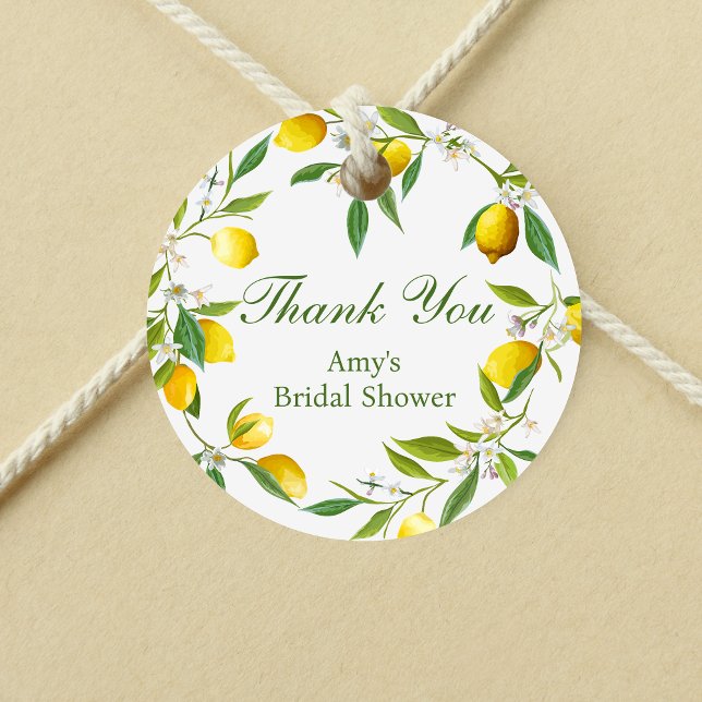 Lemon Main Squeeze Round Favour Tag (Creator Uploaded)