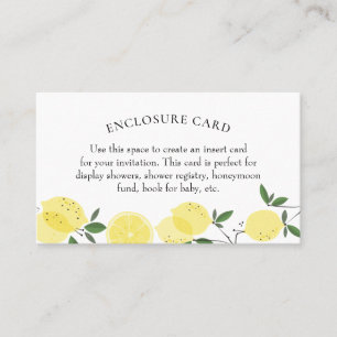 Lemon Main Squeeze Shower Enclosure Card