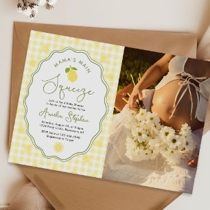 Lemon Mama's Main Squeeze Baby Shower Photo Invitation