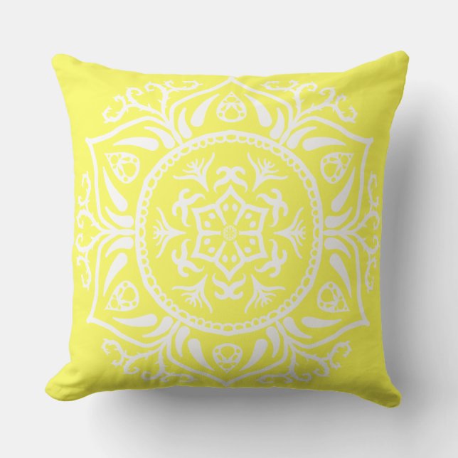 Lemon Mandala Cushion (Front)