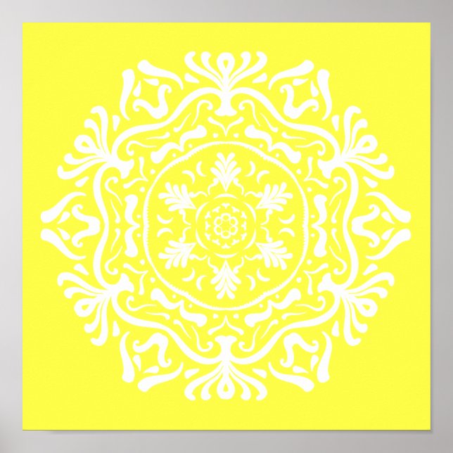 Lemon Mandala Poster (Front)