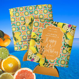 Lemon Mediterranean 60th Orange Can Cooler