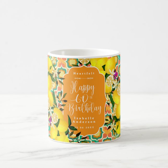 Lemon Mediterranean 60th Orange Coffee Mug (Center)