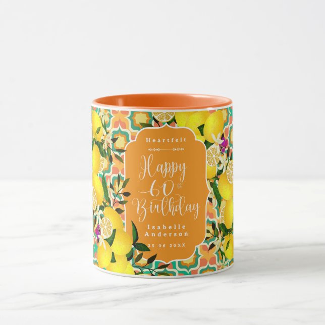Lemon Mediterranean 60th Orange Mug (Center)