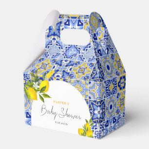 Lemon Mediterranean Boho Arch Baby Shower Favour Box