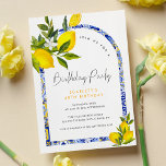 Lemon Mediterranean Boho Arch Birthday Invitation<br><div class="desc">Mediterranean Boho Lemon, where the timeless allure of tiles and the refreshing vibrancy of lemons unite in perfect harmony. This collection is a celebration of the Mediterranean spirit, blending rustic charm with bohemian flair to infuse your events with a touch of sunny sophistication. Please contact us for design assistance via...</div>