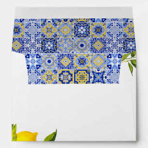 Lemon Mediterranean Boho Arch Bridal Shower Envelope