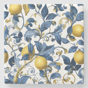 Lemon Mediterranean Decorative Stone Coaster