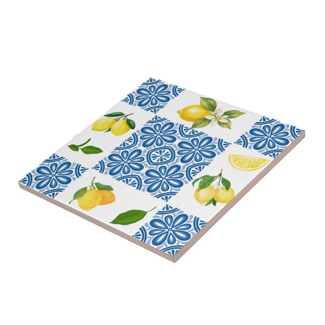 Lemon Mediterranean French Country Tile Pattern (Side)