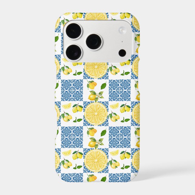 Lemon Mediterranean French Country Tile Pattern (Back)