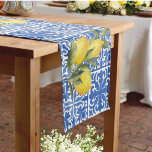 Lemon & Mediterranean Tile Wedding Bridal Shower Medium Table Runner<br><div class="desc">Coordinate your lemon and Mediterranean tile theme perfectly with these gorgeous table runners.  Make sure to check out the rest of EmmyINK’s Lemon & Mediterranean Tile collection for coordinating personalised stationary & party décor!</div>