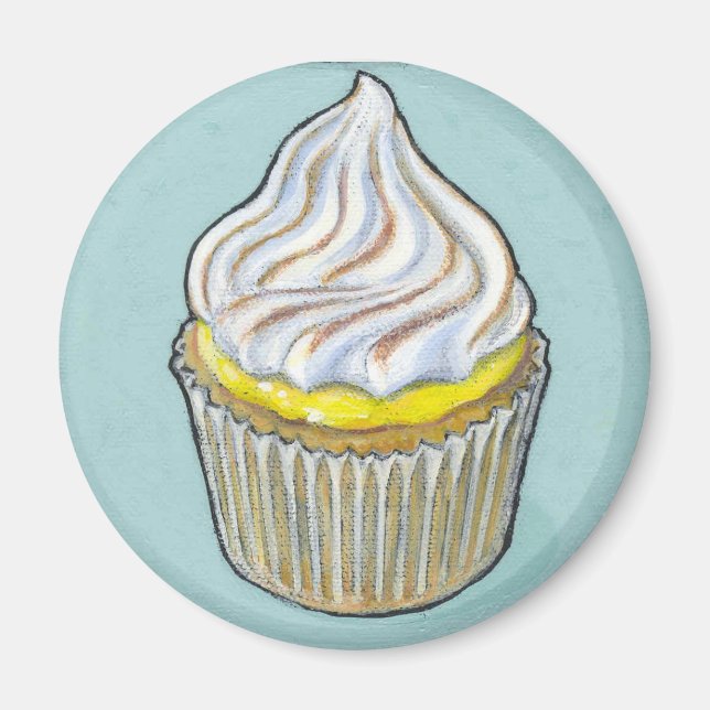 Lemon Merangue Cupcake Magnet (Front)
