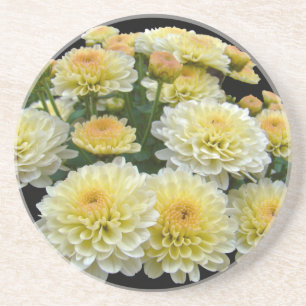 Lemon Meringue Chrysanthemums Coaster