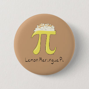 Lemon Meringue Pi Cute Math Pi Day Button Pin