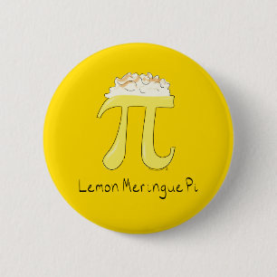 Lemon Meringue Pi Cute Math Pi Day Button Pin