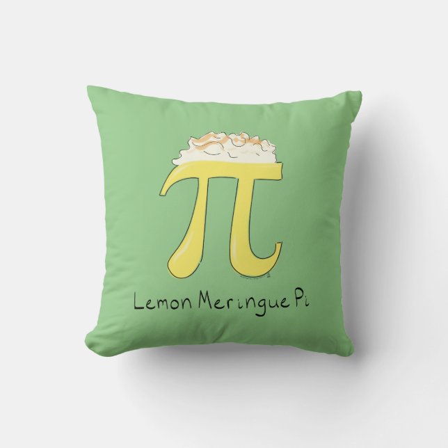 Lemon Meringue Pi Cute Math Pi Day Pillow (Front)