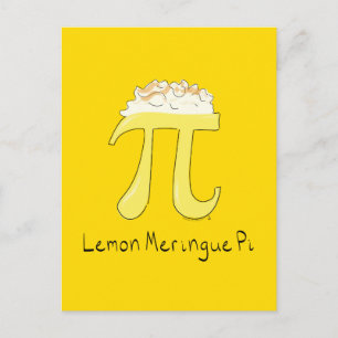 Lemon Meringue Pi Cute Math Pi Day Postcard