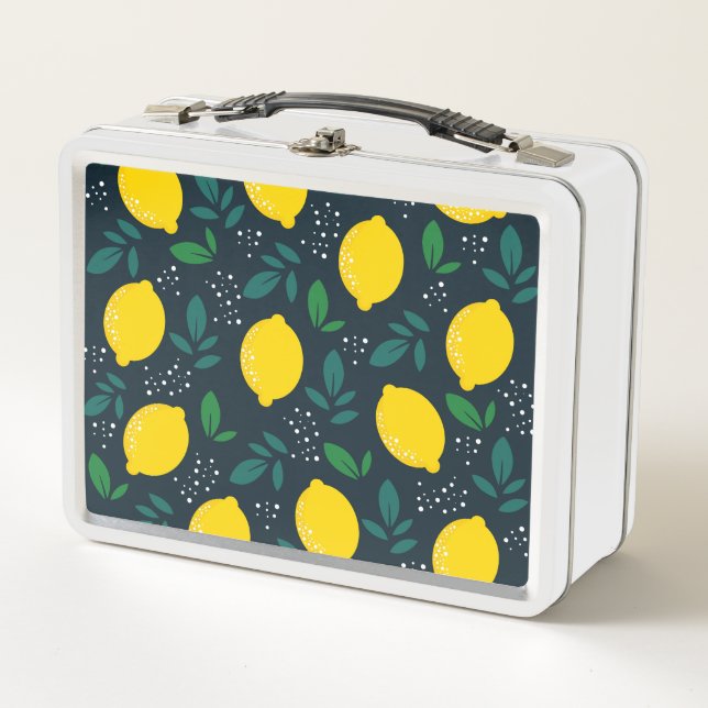 Lemon Metal Lunch Box (Front)