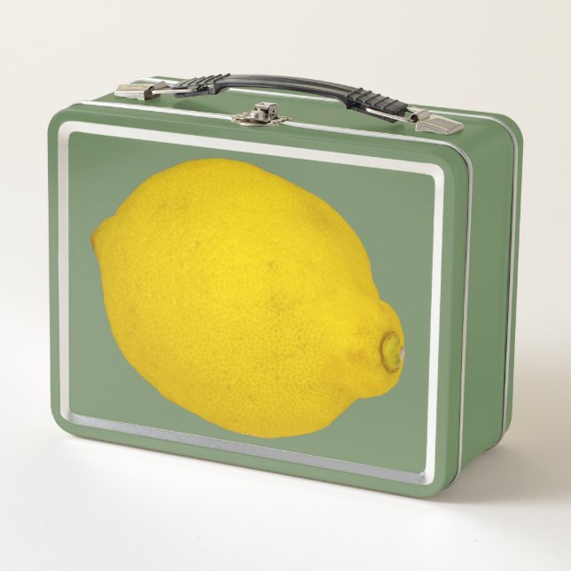 Lemon Metal Lunch Box (Front)