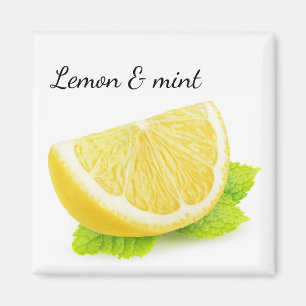 Lemon & mint magnet