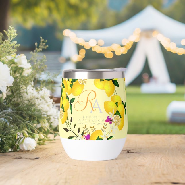 Lemon Monogram Yellow (Wedding)