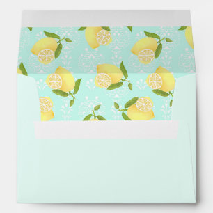 Lemon Motif  Love Blue Envelope