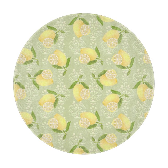 Lemon Motif  Love Olive Cutting Board (Front)