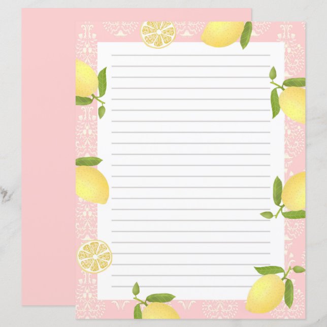 Lemon Motif  Love Peach (Front/Back)