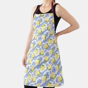 Lemon Motif Love White Apron