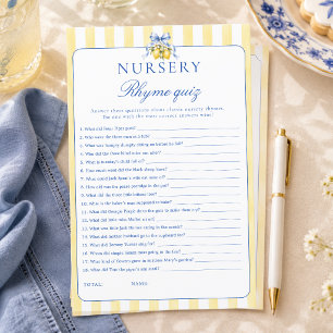 Lemon Neutral Baby Shower Nursery Rhyme Game