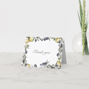 Lemon & Olives Thank You Card
