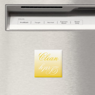 Lemon Ombre Dishwasher Clean/Dirty Magnet