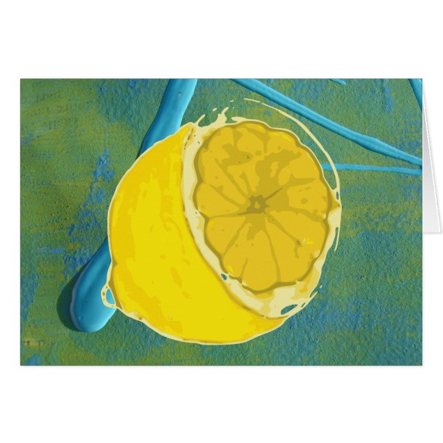 Lemon on Abstract Painting (Front Horizontal)