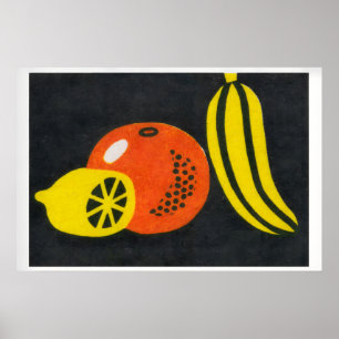 Lemon, Orange Banana - Matchbox Print - Aesthetic