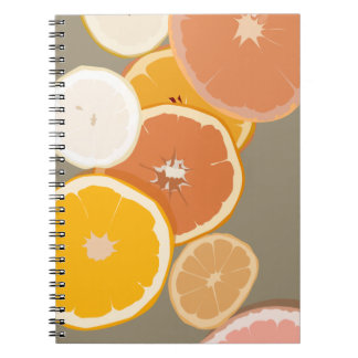 Lemon Orange Grapefruit Citrus Art Notebook