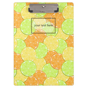 Lemon orange lime fruit pieces personalised fruit clipboard