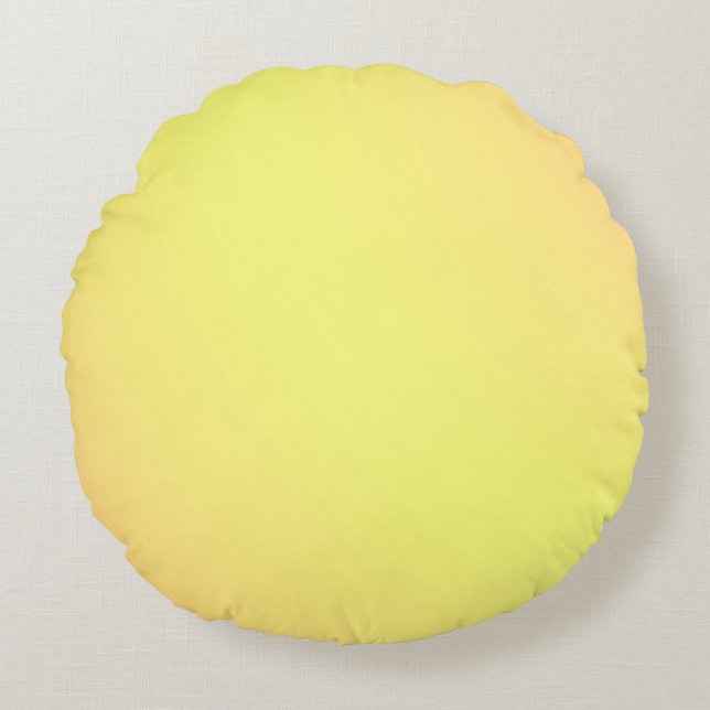 Lemon Orange Texture Colour, Round Cushion (Front)