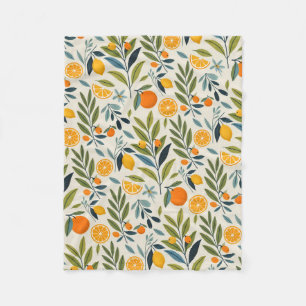 Lemon Orchard Dream Fleece Blanket