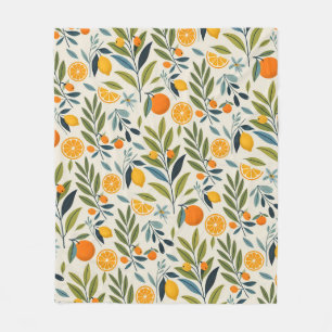Lemon Orchard Dream Fleece Blanket