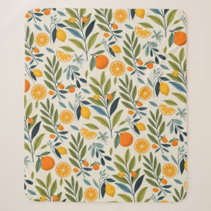Lemon Orchard Dream Sherpa Blanket