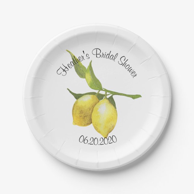 Lemon Paper Plate (Front)