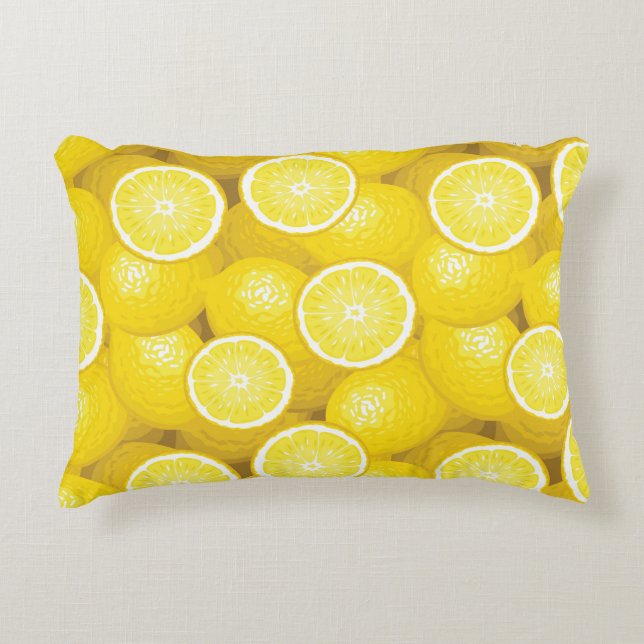 Lemon Pattern 2 Decorative Cushion (Front)
