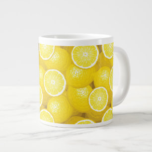 Lemon Pattern 2 Large Coffee Mug
