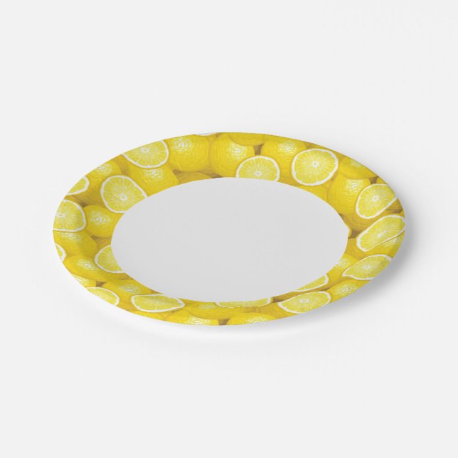 Lemon Pattern 2 Paper Plate (Angled)