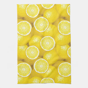 Lemon Pattern 2 Tea Towel
