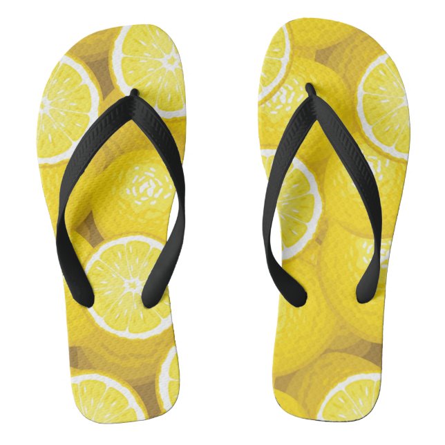 Lemon Pattern 2 Thongs (Footbed)