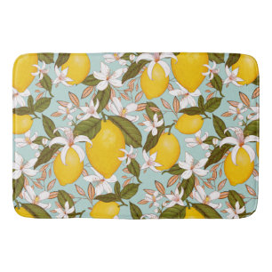 Lemon Pattern Bath Mat