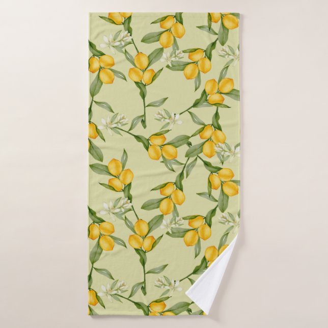 Lemon Pattern Bath Towel Set (Bath Towel)